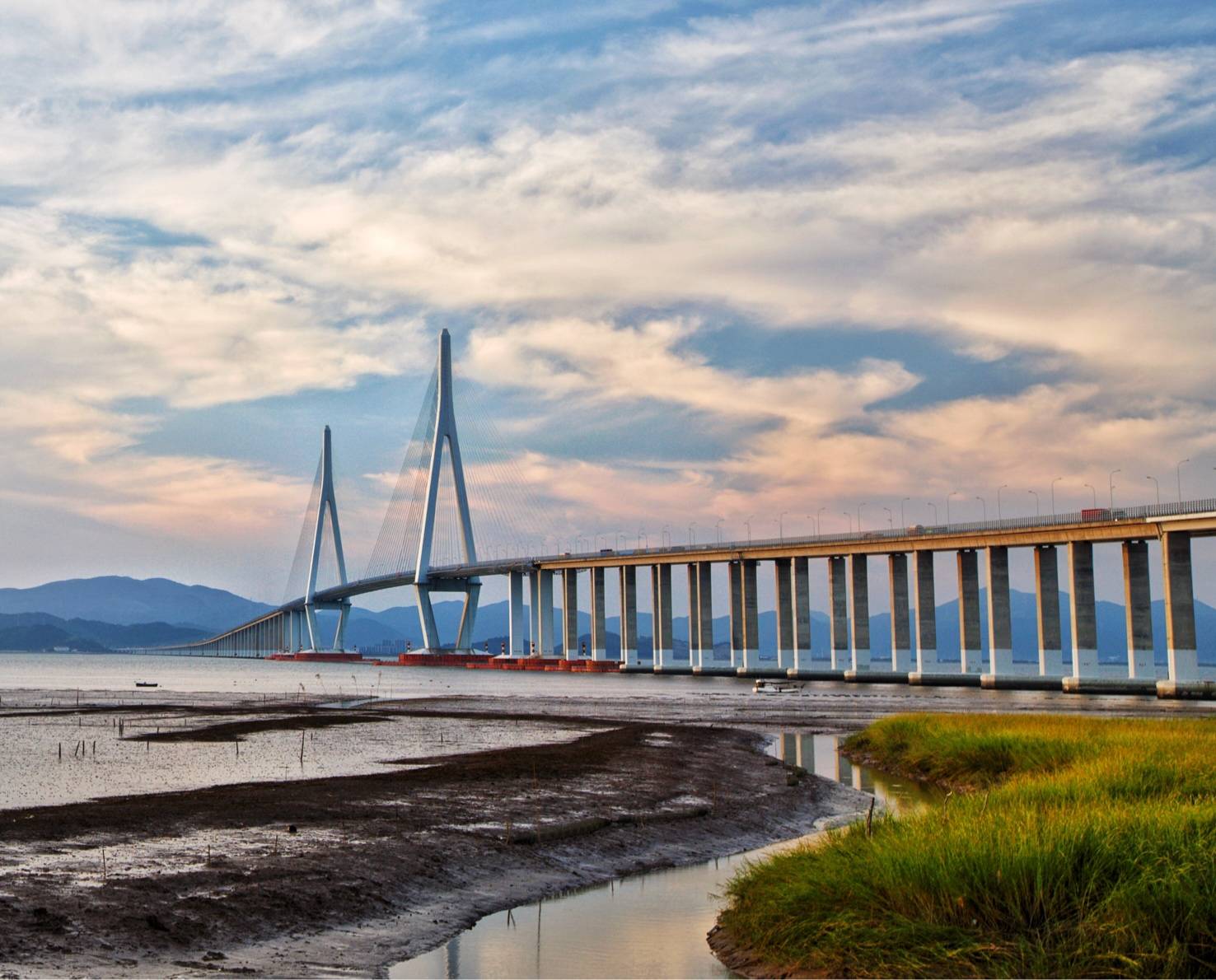 暮色降临时象山港美景